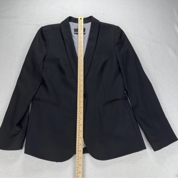 J. Crew Parke Women's Size 6 Wool Blend Blazer Jacket Black Shawl Collar Career - Picture 13 of 14